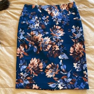 Talbots pencil skirt. Floral. Blue floral. 2. Worn once. Beautiful.